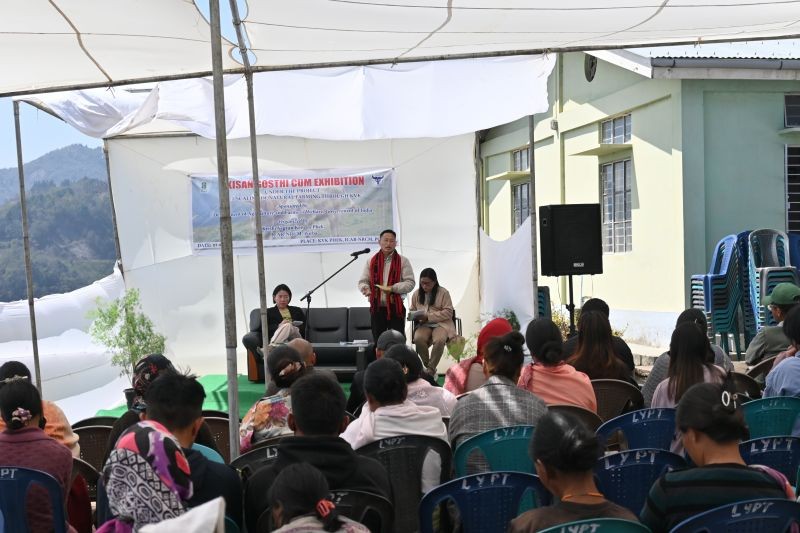 A section of the participants during the Kisan Gosthi cum exhibition under Natural Farming held in Phek on March 7.